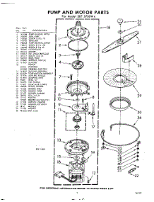09 - Pump And Motor parts for Whirlpool SDF3700W4 / from AppliancePartsPros.com