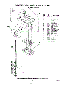 03 - Power Screw And Ram parts for Whirlpool SHC850002 / from AppliancePartsPros.com