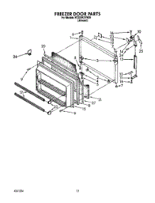 08 - Freezer Door parts for Whirlpool Refrigerator ET22DKXYW00 / from AppliancePartsPros.com