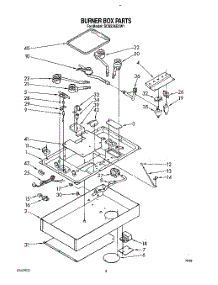 02 - Burner Box parts for Whirlpool Cooktop SC8536EXN1 / from AppliancePartsPros.com