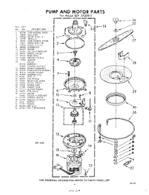 09 - Pump And Motor parts for Whirlpool SDF3700W5 / from AppliancePartsPros.com