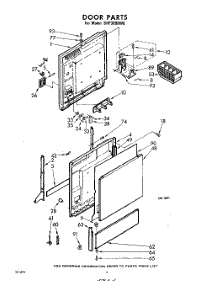 04 - Door parts for Whirlpool Dishwasher SHF3800W0 / from AppliancePartsPros.com