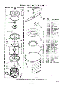 09 - Pump And Motor parts for Whirlpool Dishwasher SHF3800W0 / from AppliancePartsPros.com