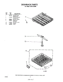 08 - Dish Rack parts for Whirlpool SDF3700W6 / from AppliancePartsPros.com