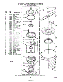 09 - Pump And Motor parts for Whirlpool SDF3700W6 / from AppliancePartsPros.com