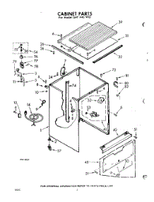 02 - Cabinet parts for Whirlpool SAF440W0 / from AppliancePartsPros.com