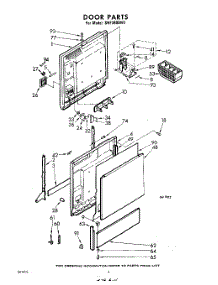 04 - Door parts for Whirlpool Dishwasher SHF3800W1 / from AppliancePartsPros.com