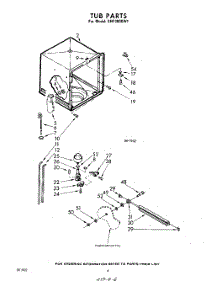 06 - Tub parts for Whirlpool Dishwasher SHF3800W1 / from AppliancePartsPros.com
