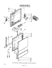 04 - Door parts for Whirlpool SDF4000W0 / from AppliancePartsPros.com