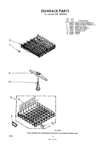 08 - Dish Rack parts for Whirlpool SDF4000W0 / from AppliancePartsPros.com
