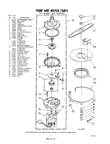 09 - Pump And Motor parts for Whirlpool SDF4000W0 / from AppliancePartsPros.com