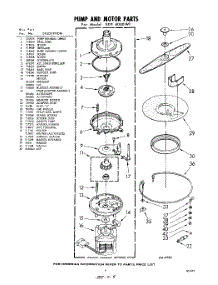 09 - Pump And Motor parts for Whirlpool SDF4000W1 / from AppliancePartsPros.com