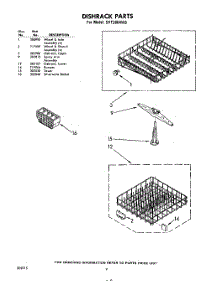 09 - Dish Rack parts for Whirlpool Dishwasher SHF3804W0 / from AppliancePartsPros.com