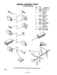 10 - Wiring Harness parts for Whirlpool Dishwasher SHF3804W0 / from AppliancePartsPros.com
