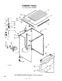 02 - Cabinet parts for Whirlpool SDF4500W0 / from AppliancePartsPros.com