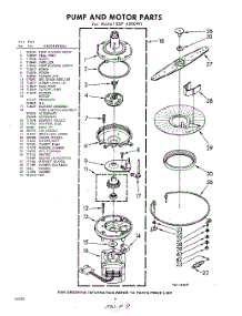 09 - Pump And Motor parts for Whirlpool SDF4500W1 / from AppliancePartsPros.com