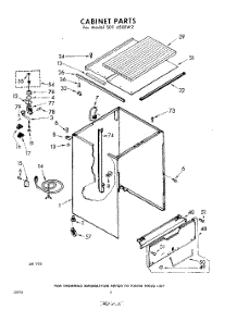 02 - Cabinet parts for Whirlpool SDF4500W2 / from AppliancePartsPros.com