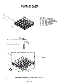 08 - Dish Rack parts for Whirlpool SDF4500W2 / from AppliancePartsPros.com