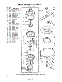 09 - Pump And Motor parts for Whirlpool SDF4500W2 / from AppliancePartsPros.com