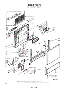 04 - Door parts for Whirlpool SAF450W1 / from AppliancePartsPros.com