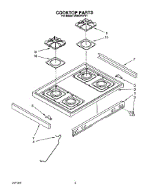 03 - Cooktop parts for Whirlpool Range SE960PEYN1 / from AppliancePartsPros.com