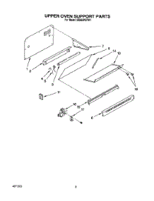 06 - Upper Oven Support parts for Whirlpool Range SE960PEYN1 / from AppliancePartsPros.com