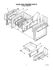 07 - Door And Drawer parts for Whirlpool Range SE960PEYN1 / from AppliancePartsPros.com