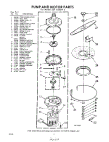 09 - Pump And Motor parts for Whirlpool SDF4500W3 / from AppliancePartsPros.com