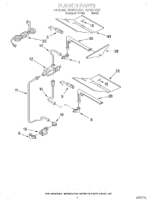 03 - Burner parts for Whirlpool Oven SB160PEXB1 / from AppliancePartsPros.com