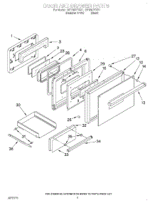 04 - Door And Drawer, Lit / Optional parts for Whirlpool Oven SB160PEXB1 / from AppliancePartsPros.com