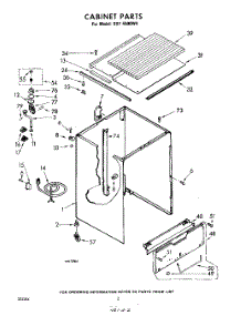 02 - Cabinet parts for Whirlpool SDF4500W4 / from AppliancePartsPros.com