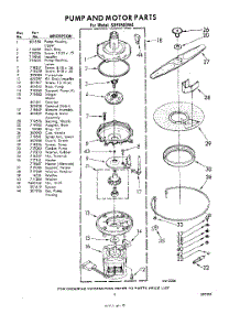 09 - Pump And Motor parts for Whirlpool SDF4500W4 / from AppliancePartsPros.com