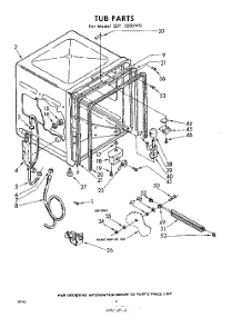06 - Tub parts for Whirlpool SDF5000W0 / from AppliancePartsPros.com
