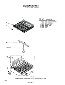08 - Dish Rack parts for Whirlpool SDF5000W0 / from AppliancePartsPros.com