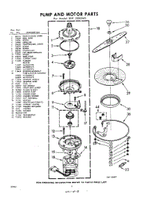 09 - Pump And Motor parts for Whirlpool SDF5000W0 / from AppliancePartsPros.com