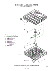 08 - Dish Rack And Panel parts for Whirlpool SAF450W5 / from AppliancePartsPros.com