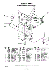 08 - Cabinet parts for Whirlpool Washer LA5605XKW1 / from AppliancePartsPros.com