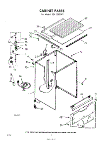 02 - Cabinet parts for Whirlpool SDF5000W1 / from AppliancePartsPros.com