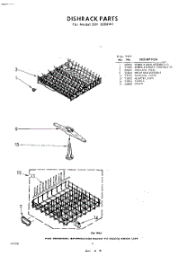 08 - Dish Rack parts for Whirlpool SDF5000W1 / from AppliancePartsPros.com