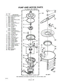 09 - Pump And Motor parts for Whirlpool SDF5000W1 / from AppliancePartsPros.com