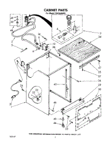 02 - Cabinet parts for Whirlpool Dishwasher SHF5584P0 / from AppliancePartsPros.com