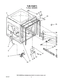 06 - Tub parts for Whirlpool Dishwasher SHF5584P0 / from AppliancePartsPros.com