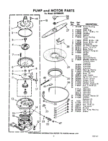 09 - Pump And Motor parts for Whirlpool Dishwasher SHF5584P0 / from AppliancePartsPros.com