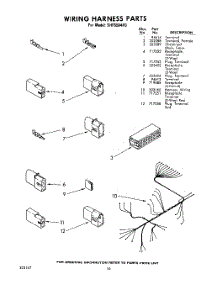 10 - Wiring Harness parts for Whirlpool Dishwasher SHF5584P0 / from AppliancePartsPros.com