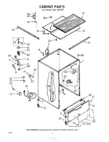 02 - Cabinet parts for Whirlpool SAF500W0 / from AppliancePartsPros.com