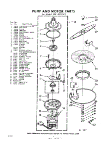 09 - Pump And Motor parts for Whirlpool SDF5000W2 / from AppliancePartsPros.com