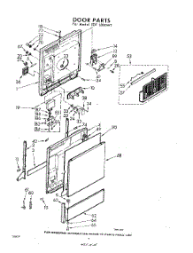 04 - Door parts for Whirlpool SDF5000W3 / from AppliancePartsPros.com