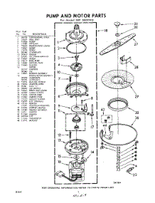 09 - Pump And Motor parts for Whirlpool SDF5000W3 / from AppliancePartsPros.com