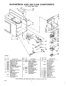 06 - Magnetron And Air Flow parts for Whirlpool REM7000 / from AppliancePartsPros.com