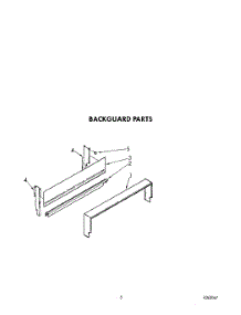 04 - Backguard parts for Whirlpool Range SF0100SYN0 / from AppliancePartsPros.com